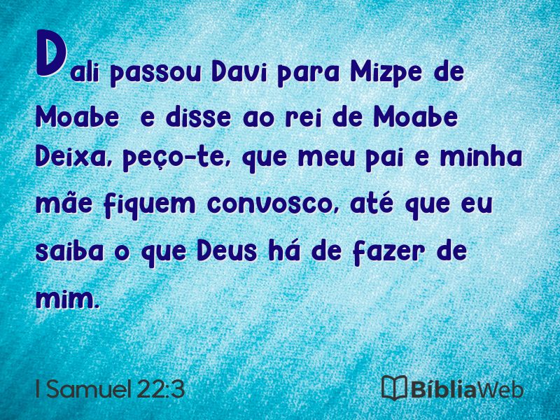 I Samuel 22:3 em imagem para compartilhar