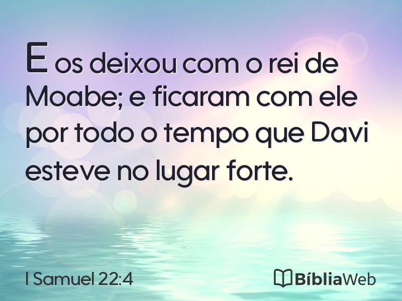 I Samuel 22:4 em imagem para compartilhar