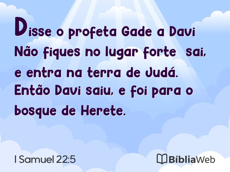 I Samuel 22:5 em imagem para compartilhar