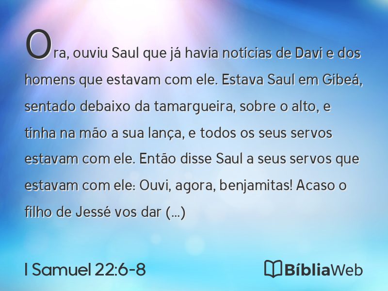 I Samuel 22:6-8 em imagem para compartilhar