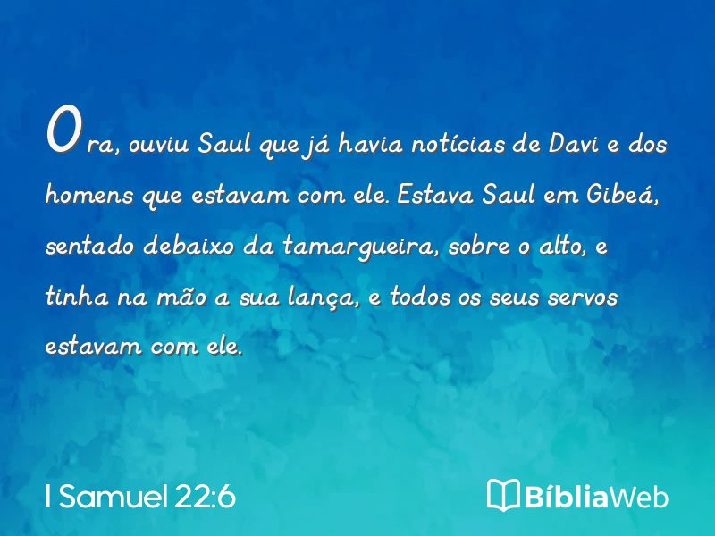 I Samuel 22:6 em imagem para compartilhar