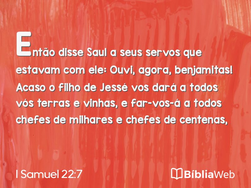 I Samuel 22:7 em imagem para compartilhar