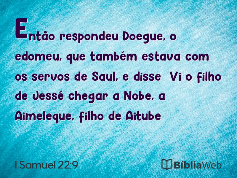 I Samuel 22:9 em imagem para compartilhar