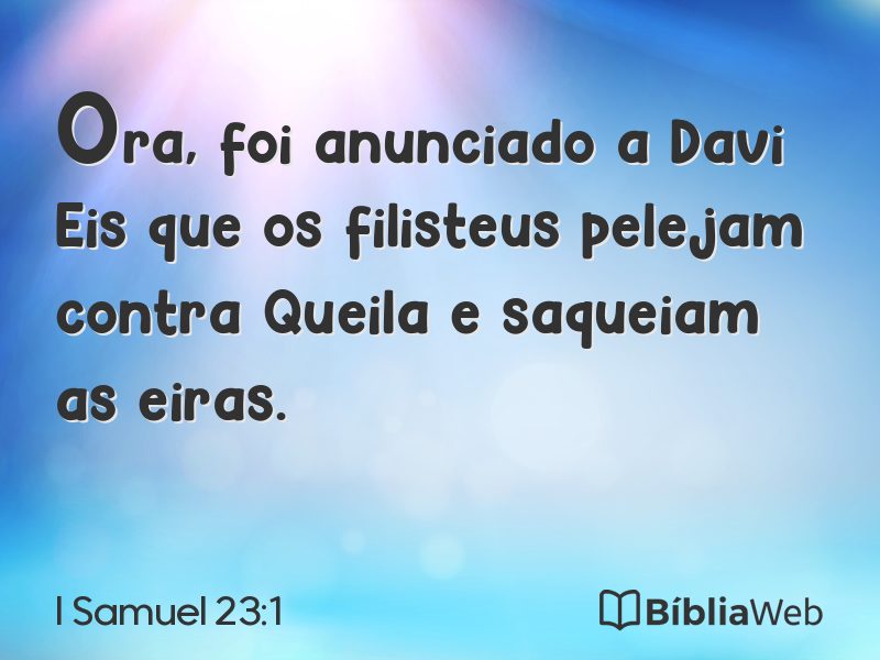 I Samuel 23:1 em imagem para compartilhar