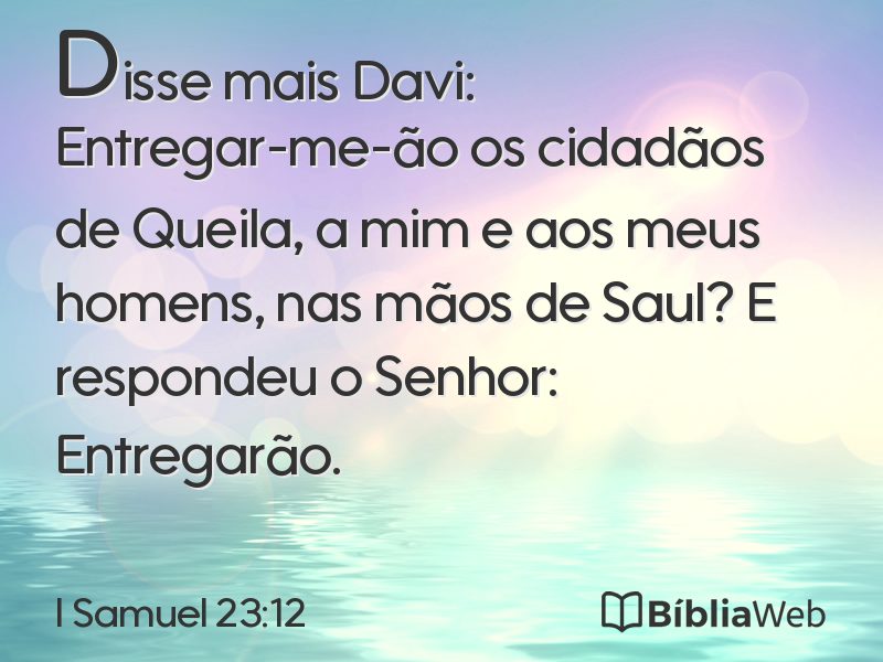 I Samuel 23:12 em imagem para compartilhar