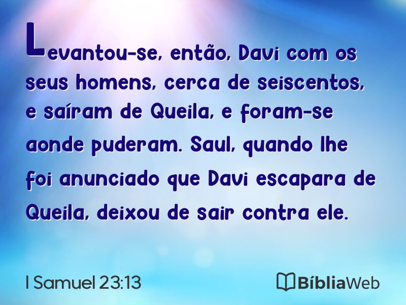 I Samuel 23:13 em imagem para compartilhar