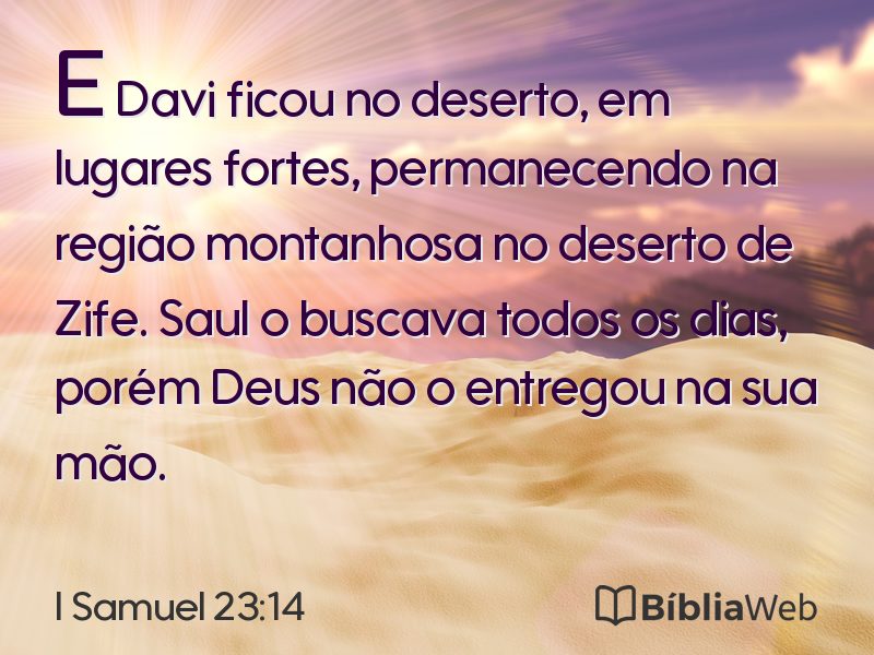 I Samuel 23:14 em imagem para compartilhar