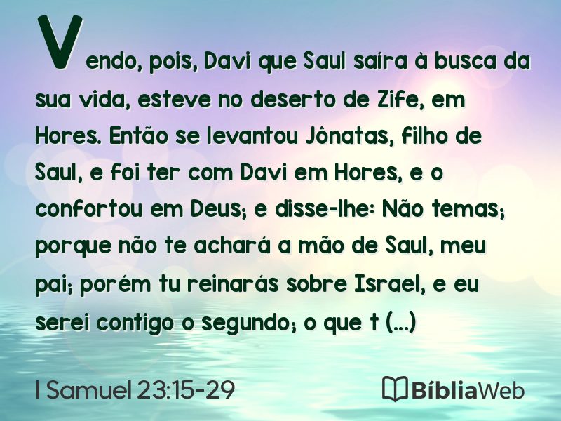 I Samuel 23:15-29 em imagem para compartilhar