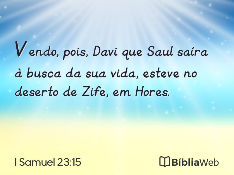 I Samuel 23:15 em imagem para compartilhar