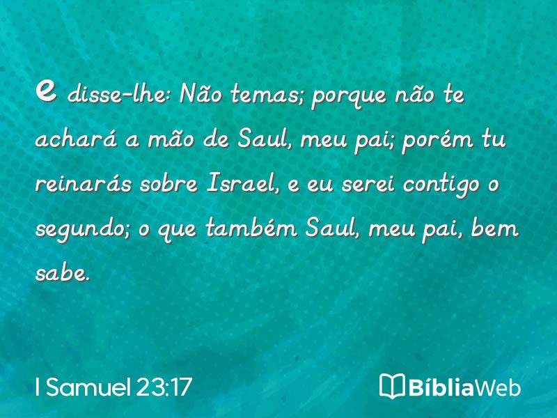 I Samuel 23:17 em imagem para compartilhar