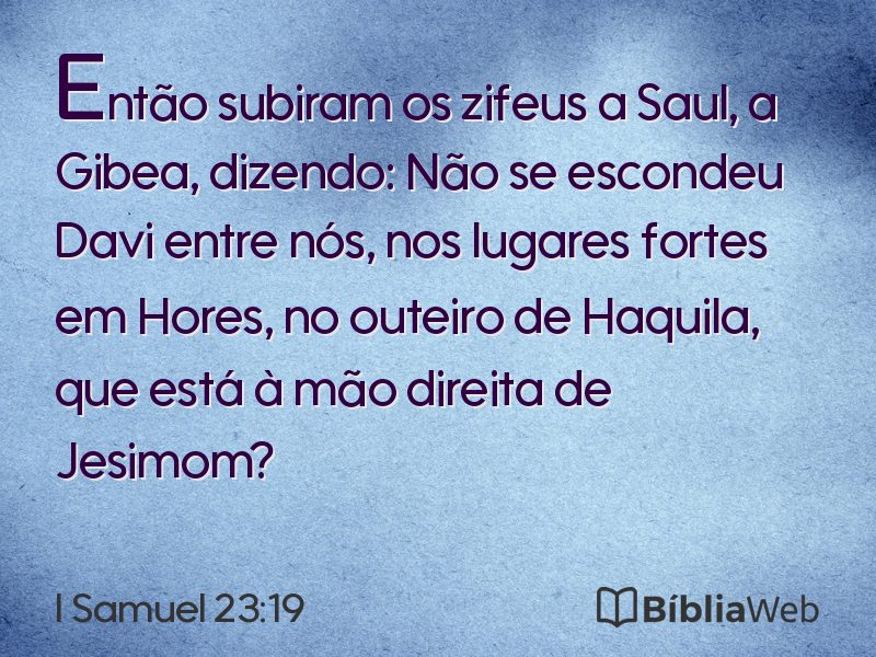 I Samuel 23:19 em imagem para compartilhar