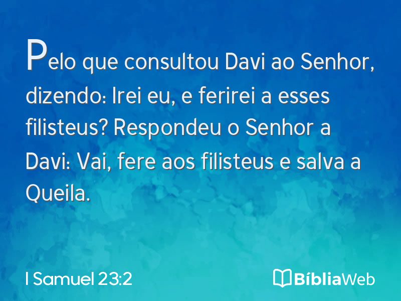 I Samuel 23:2 em imagem para compartilhar
