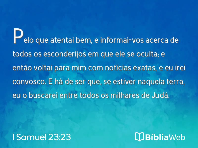 I Samuel 23:23 em imagem para compartilhar