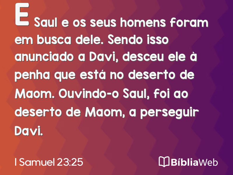 I Samuel 23:25 em imagem para compartilhar
