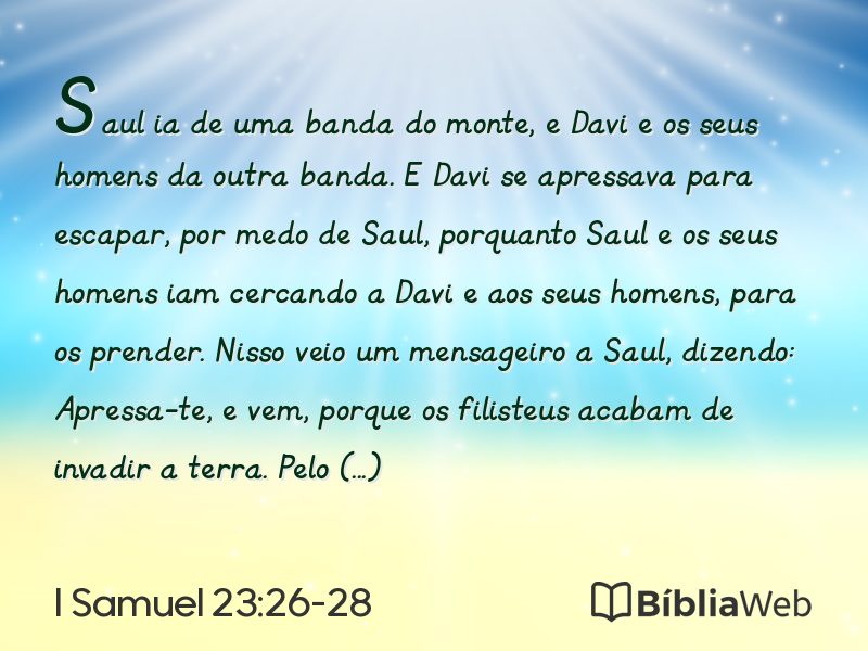 I Samuel 23:26-28 em imagem para compartilhar