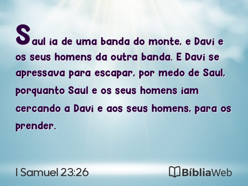 I Samuel 23:26 em imagem para compartilhar