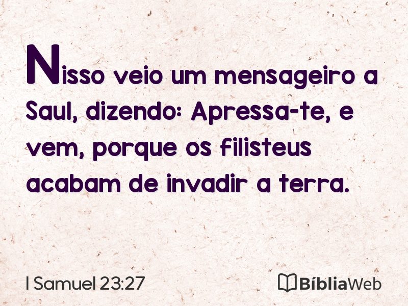 I Samuel 23:27 em imagem para compartilhar