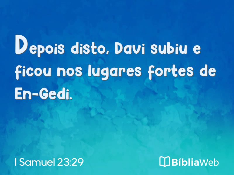 I Samuel 23:29 em imagem para compartilhar