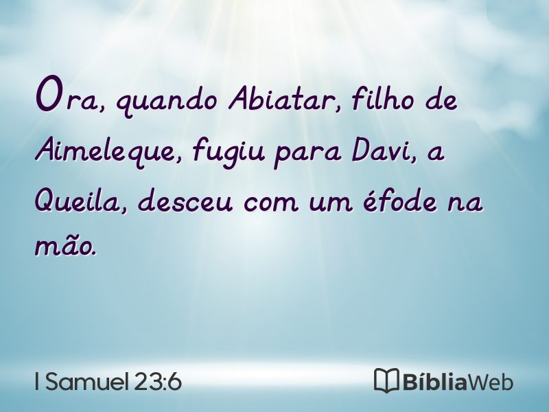 I Samuel 23:6 em imagem para compartilhar