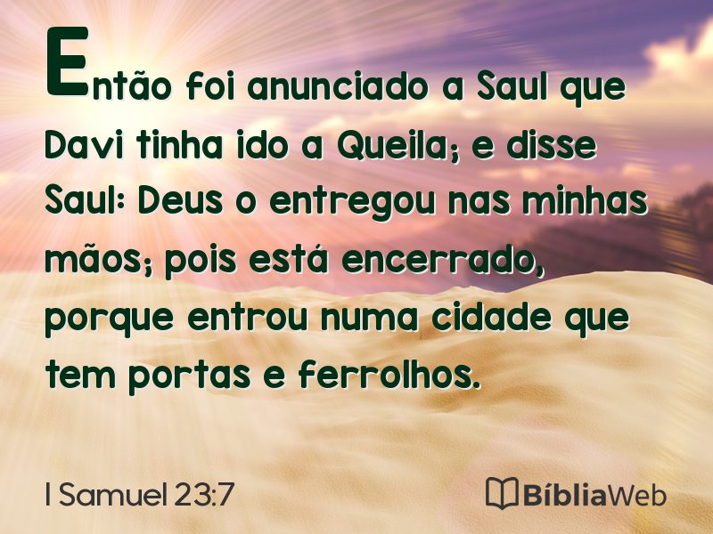 I Samuel 23:7 em imagem para compartilhar