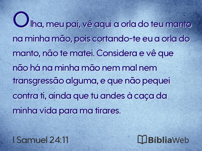 I Samuel 24:11 em imagem para compartilhar