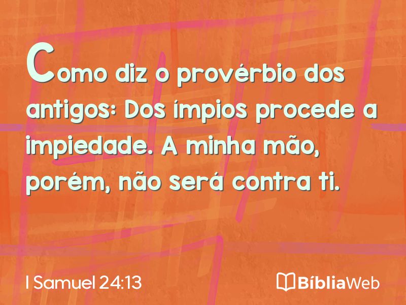 I Samuel 24:13 em imagem para compartilhar
