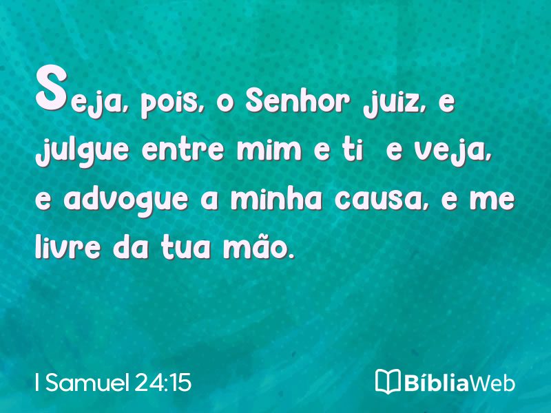 I Samuel 24:15 em imagem para compartilhar