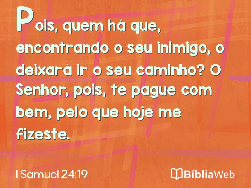 I Samuel 24:19 em imagem para compartilhar