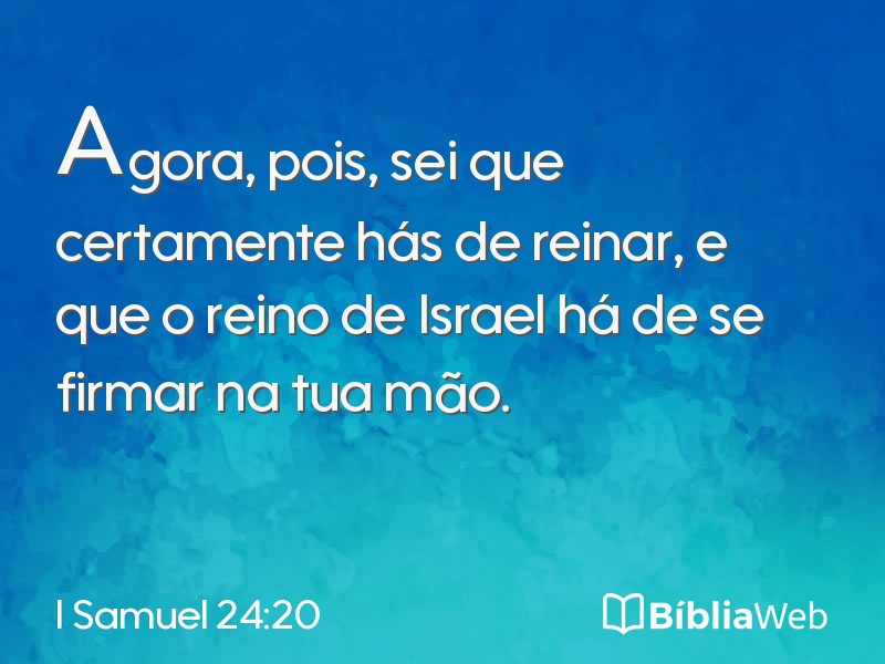 I Samuel 24:20 em imagem para compartilhar