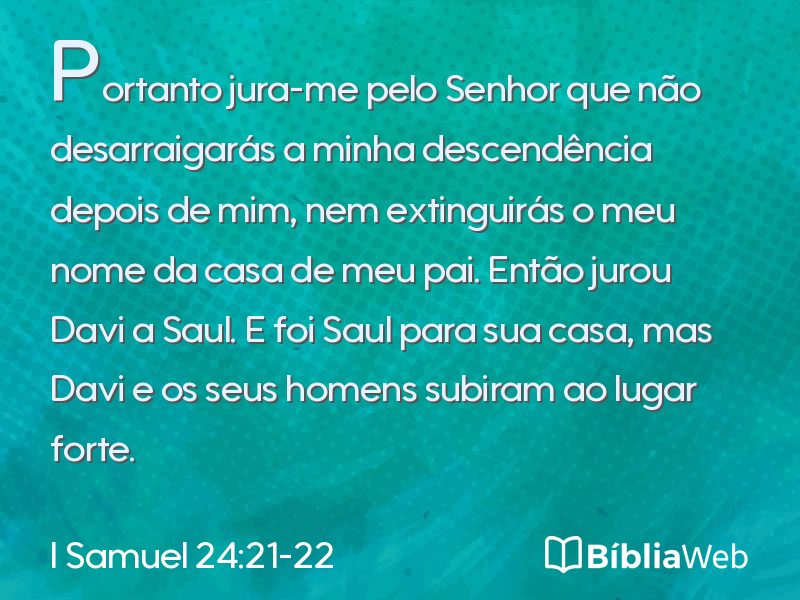 I Samuel 24:21-22 em imagem para compartilhar