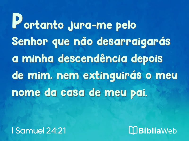 I Samuel 24:21 em imagem para compartilhar