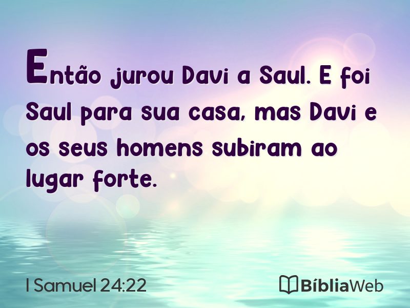 I Samuel 24:22 em imagem para compartilhar