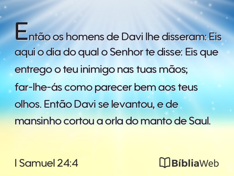 I Samuel 24:4 em imagem para compartilhar