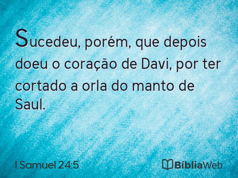 I Samuel 24:5 em imagem para compartilhar