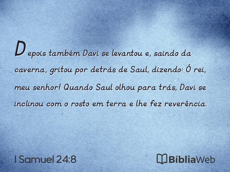 I Samuel 24:8 em imagem para compartilhar