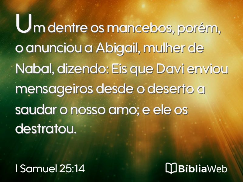 I Samuel 25:14 em imagem para compartilhar