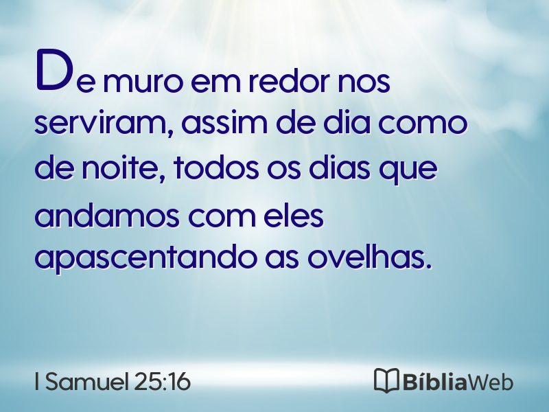 I Samuel 25:16 em imagem para compartilhar