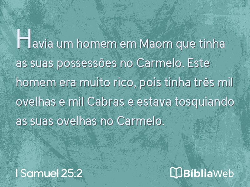I Samuel 25:2 em imagem para compartilhar