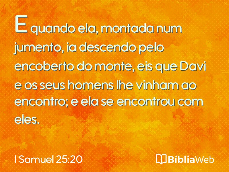 I Samuel 25:20 em imagem para compartilhar