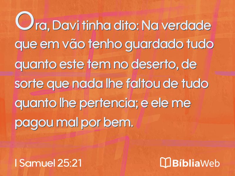 I Samuel 25:21 em imagem para compartilhar