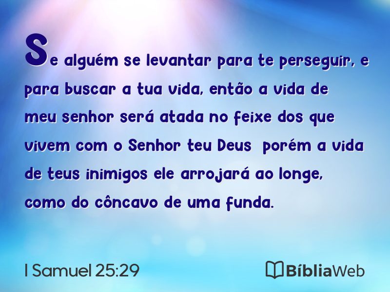 I Samuel 25:29 em imagem para compartilhar