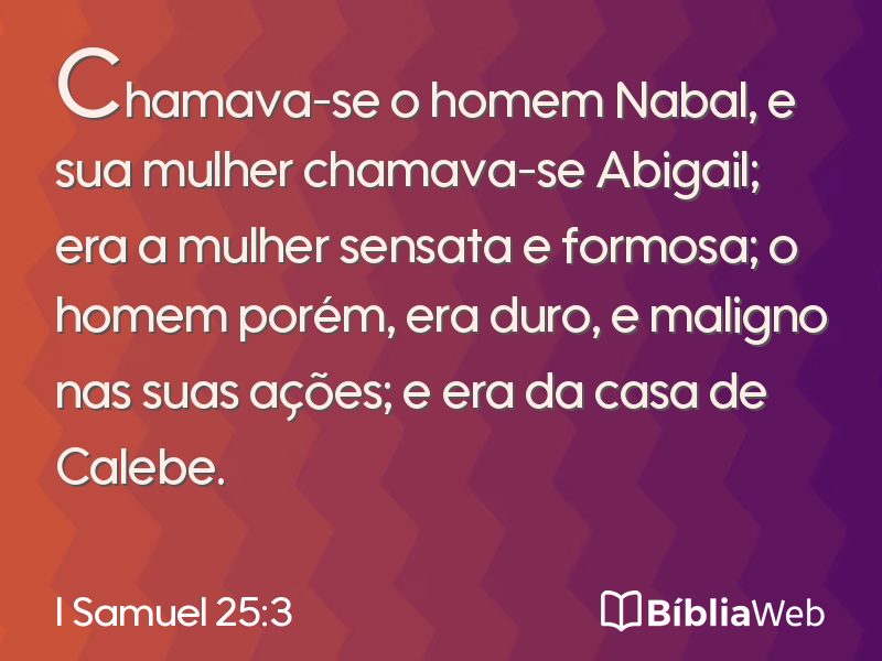 I Samuel 25:3 em imagem para compartilhar