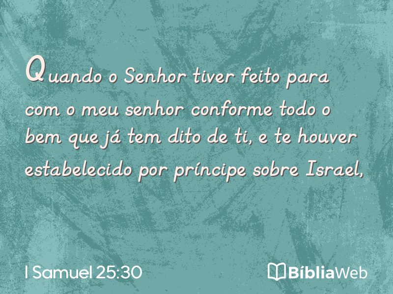 I Samuel 25:30 em imagem para compartilhar