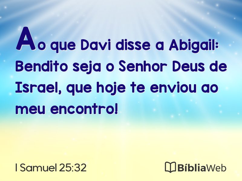 I Samuel 25:32 em imagem para compartilhar