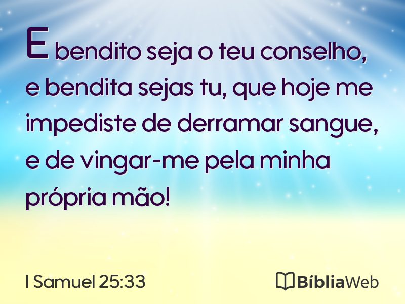 I Samuel 25:33 em imagem para compartilhar
