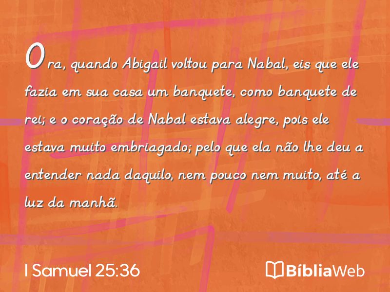 I Samuel 25:36 em imagem para compartilhar