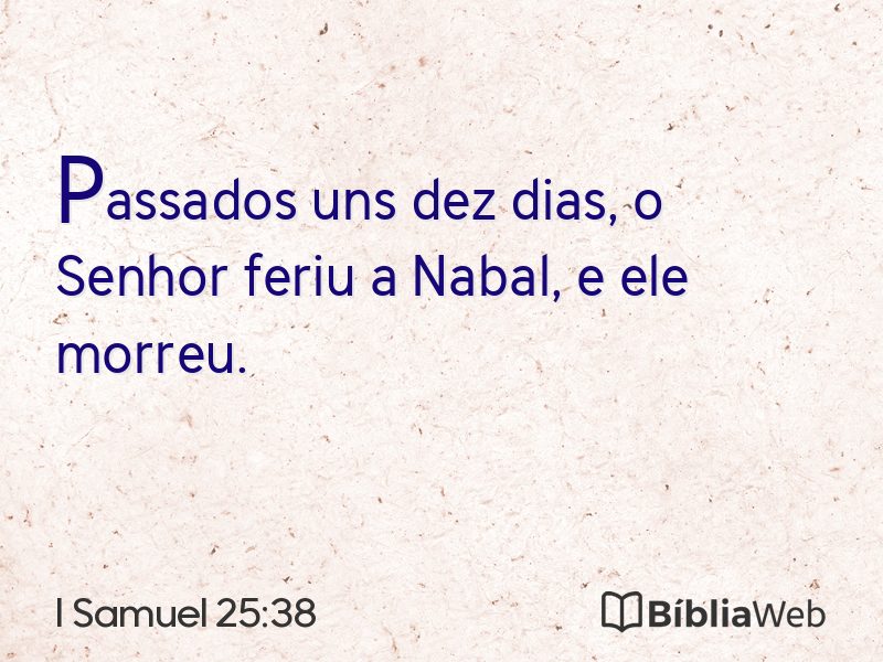 I Samuel 25:38 em imagem para compartilhar