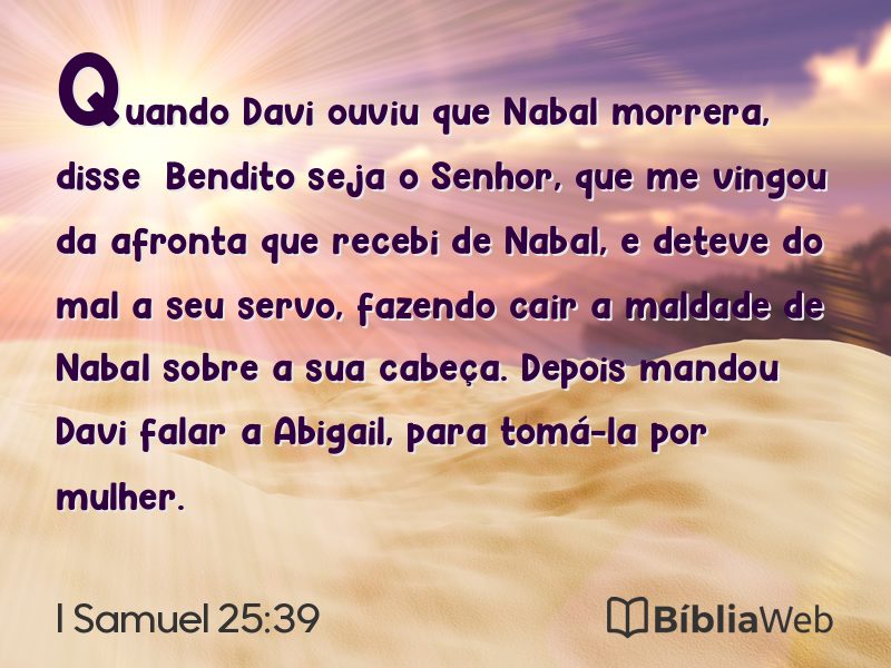 I Samuel 25:39 em imagem para compartilhar