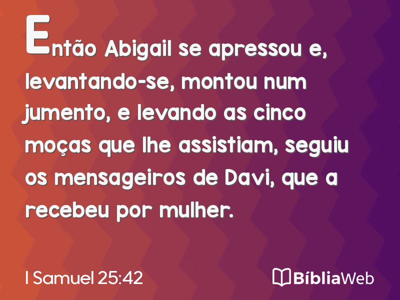 I Samuel 25:42 em imagem para compartilhar