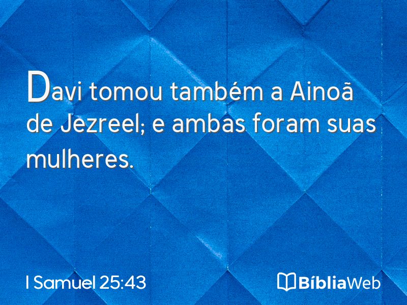 I Samuel 25:43 em imagem para compartilhar